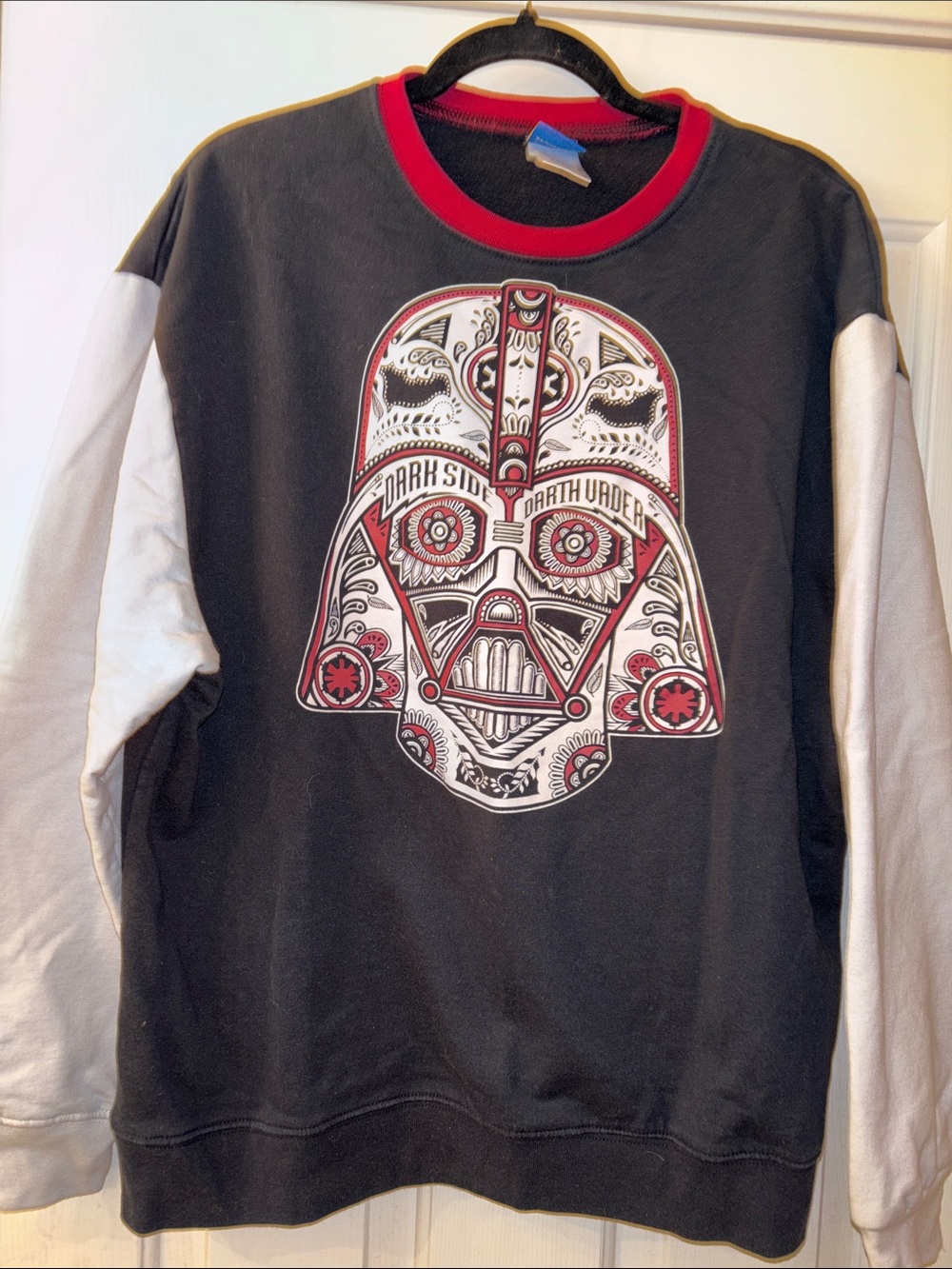 Star Wars Kids' Dark Side Graphic Pullover Sweatshirt - Black & White XL EUC